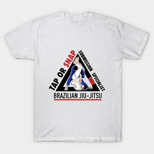 Brazilian Jiu-Jitsu Tap or Snap Design T-Shirt